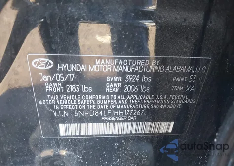 2017 Hyundai Elantra Value Edition from USA, damaged, VIN 5NPD84LF1HH177267